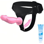 -Strap On Dildo Wearable Kit Sex Harness With 2 Removeable Dildo, Anal Plug Sex Toys For Female Masturbation Sm Adult Sex Toys For Women Couples Lesbian (Pink, 2)