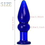 Glass Anal Beads,Glass Anal Butt Plug Trainer With Large Base Crystal Anal Toys G-Spot Stimulation Glass Anal Plug Masturbation Sex Slave Abuse Sex Toys Glass Dildo For Women Men(Style 1)