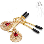 2Pcs Bdsm Nipple Clamps Adult Toys, Nipple Toys Nipple Clips Women Sex Toys With Jewelry, Adjustable Breast Clamps Female Sex Toys, Nipple Corrector Adult Sex Toys & Games For Couples
