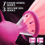 Adult Toys Rose Vibrator Sex Machine For Women, Licker Thrusting G Spot Vibrator Wand Rose Sucking Toy With 3 Sucking & 7 Licking & 10 Vibrating & 3 Thrusting Dildo Double Stimulator Couples Sex Toys