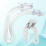 34.24 In Extral Long Anal Plug Tpe Double Heads Analplug Double-Ended Dildos With Different Shape Heads Soft And Flexible Adult Sex Toys For Women Men Couple (Transparent)