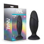 Anal Adventures Platinum Silicone Rocket Plug - 6 Inch Anal Plug - Ultrasilk Smooth Puria Silicone - 2Thick - Sturdy, Hardened Base - Sex Toy For Women Men Couples - Black