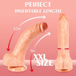 Sex Toys Dildo Realistic, Safety Material For Clitoral Vagina And Anal Stimulation With Strong Suction Cups, Sex Adult Toys For Women And Couple 9 Inch Big Thick Dild