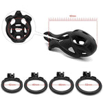 Male Chastity Device With 4 Sizes Rings For Penis Exercise, Bondage Restraint Kit For Sex Play For Couples, Adjustable/Breathable/Lightweight/Comfortable (Nano)