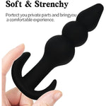 Anal Beads Plugs Kit 3 Pack, Silicone Butt Plug Training Set From Beginner To Advanced Player For Comfortable Long-Term Wear, Anal Sex Toys For Men Women, Prostate Massage Anus Ball Dilator For Couple