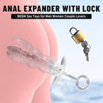 Acrylic Anal Expander, Anal Trainer Butt Expander With Lock Anal Massager Bdsm Sex Toys For Men Women Couple Lovers