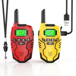 Walkie Talkies For Kids Rechargeable, Long Range 2 Way Radio, Outdoor Beach Camping Road Trip Role Play Toys Birthday Xmas Gift For Boys Age 7-12, 2 Pack