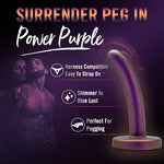 Blush Temptasia: Surrender 4.75" Beginner Pegging Dildo ~ Harness & Strap-On Compatible Anal Toy ~ Puria Platinum-Cured Silicone ~ G- P-Spot Stimulator Sex Toys Dildo for Women & Couple ~ Power Purple