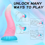 7" Silicone Colorful Cute Anal Dildo, Anal Dildos With Strong Suction Cup Anal Prostate Vaginal G-Spot Sex Toys For Beginners To Advanced Users