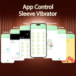 Penis Sleeve Cock Sleeve Vibrator - Penis Pump Male Sex Toys Dildo Sleeve, Penis Extender With Elastic Penis Ring Vibrating Cock Ring To Enlarge Prolong, App & Remote Control Adult Toys 9 Modes