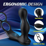 Vibrator For Couple, 3 In 1 Vibrating Cock Ring With 10 Vibrating Modes, Prostate Massager Men'S Penis Vibrators, Perineum, G Spot, Clitorals Stimulator For Women Adult Sex Toys & Games Black