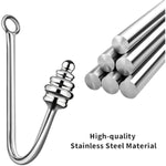 Stainless Steel Anal Training Sets, Anal Hook With 3 Interchangeable Balls, Polished Metal Anal Ball Plug With O Ring For Beginners To Advanced Users