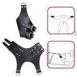 BDSM Leather Handcuffs for Couples – Adjustable Bondage Cuffs Wrist Restraints, PU Door Hanging Swing Straps for Bed or Wall Play, Fetish Bondage Gear SM Toys for Women Men Beginners
