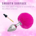 Rabbit Tail Anal Plug,Metal Buttplug,Anal Toys For Men And Women Beginners And Veteran Player,Sex Toy Can Long Time Comfortable Wear.Butt Plug For Adult Games And Dress Up Party(Large)