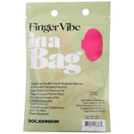 Doc Johnson Finger Vibe in a Bag - Finger Loop to Hold in Place - 10 Functions, Rechargeable, Water-Resistant, Pink - for Adults Only
