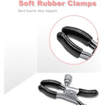 Nipple Clamps,Nipple Clamps For Pulling,Adjustable Nipple Clamp For Women And Men, Metal Nipple Clips Non Piercing,Nipple Clamps With Chain For Nipple Decoration,Nipple Clip With Bell (Silver Chain)