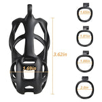 Chastity Devices Male Cock Cages Chastity Locked Penis Cage With 4 Different Size Penis Rings Bdsm Sm Slave Bondage Sex Toys (Black)