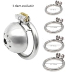 Metal Chastity Device Male Comfortable Virginity Lock Chastity Belt Male Penis Exercise With Small Cage W-F269?2.17 Inch/ 55Mm?