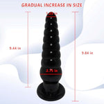 Super Big Anal Plugs Anal Beads Giant Butt Plug Trainer Sex Toys With Strong Suction Cup Soft Flexible Anal Butt Plug Anal Stretcher For Men Women Couples Huge Anal Sex Toys (Black)