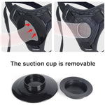 Strap On Dildo Strap Adjustable Universal Women Lesbian Sex Toy, Pu Suction Cup Wear Leather Pants For Couple, O-Ring Strapon Compatible Seat Belt Harness Sexual Stuff Pegging Toys Up 63" Waist