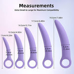 5 Pack Silicone Pelvic Floor Muscle Dilator Trainer Set,Pelvic Wand Massager for Women?Pelvic Floor Strengthening Device - Purple (with Storage Bag)