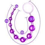12 Inch Long Silicone Anal Bead For Smooth & Seamless Anal Training - Graduated Beads Up To 1" Maximum Width - Beginners Prostate Play Sex Toys For Adults - Clear Purple