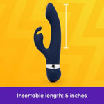 Warming & Cooling Rabbit Vibrator For Women | Silicone Vibrating Dildo G Spot Personal Massager | 7 Powerful Vibration Modes | Clitoral Stimulator | Adult Sex Toys & Games For Couples