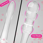 Glass Dildo G-Spot Wand Butt Plug Anal Beads Double Ended Dildo P-Spot Stimulator Fetish Prostate Massager Masturbation Sex Toy For Women Men