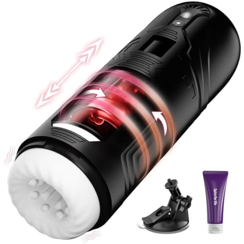 Sex Toys For Men Male Masturbator Cup, Penis Pump Automatic Men'S Adult Toys With 7 Thrusting & Rotating Vibrating Modes, Male Sex Toys With 3D Textured Channel, Men Masturbation Pocket Pussy Machine