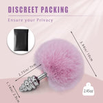 Rabbit Tail Anal Plug?Metal Spiral Buttplug?Anal Sex Toys For Beginners,Plug Anal For Couples?Pink Anal Toys For Dress Up Party (Small Pink)