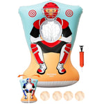 Inflatable Baseball Pitching Target For Kids, Double-Sided Outdoor & Indoor Baseball Training Toss Game, Includes 4 Balls, Air Pump, & Patch Kit