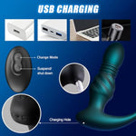 Prostate Massager Anal Vibrator With Cock Ring Thrusting Dildo Vibrator With Remote Control Sex Toys For Men With 10 Vibrating And Thrusting Modes Vibrating Butt Plug Anal Toys For Couples Adults