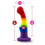 Adult Sex Toys - Avant Pride P1 - Platinum Cured Purio Silicone 6 Inch Dildo - 1.5 Inch Wide Smooth Ultrasilk Shaft - Suction Cup Base Strap-On Compatible - Women Men Couples - Freedom