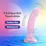 Dildolls - Flexible Dildo With Curved Style - Ultra Soft Silicone Dildo For Women Adult Sex - Smooth Penis Female Sex Toy - Women Sex Toys (Starlight)