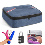 Sex Toy Storage Organizer With Locks Discreet Lockable Adult Game Toys Bag 12.5" Large Lock Toy Box Travel Bag (Navy Blue, 12.5" X 10" X 2.75")