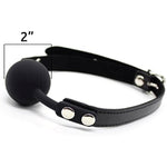 Ball Gag Black Silicone Large - 2 Inch By Happynhealthy