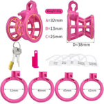 Men'S Inverted Negative Chastity Cage Fish Trap Shape Chastity Devices With 4 Cock Rings,Sissy Chastity Cage Penis Locked Cock Cage Bdsm Cage Sex Toy.