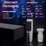 Male Masturbators, 6 Sexual Voices Sex Toy, 2000Mah Battery Automatic Mastusbator, 7 Thrusting & Rotating Modes Men Sex Toy Pocket Pussies Blowjob Male Stroker Works For 90 Minutes