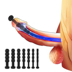 7Pcs Silicone Urethral Sound Kit Urethra Masturbation Rod 7Pcs Beaded Urethral Plug Set Hollow Catheter Tube Sex Toy For Men Penis Stretcher Trainer
