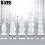 Giant Butt Plug Suction Cup Dildo Flexible Anal Trainer Anus Expander Men Women Anal Beads Sex Toys Bdsm Vaginal Masturbation (L)