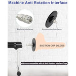 4.5" Large Suction Cup Adapter With Anti-Rotation For Universal Sucker Dildo Holder Diameter Lower 115Mm (12Cm Black Sucker)