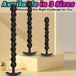Long G-spot Dildo Anal Beads Wearable Butt Plug Anal Dilator (S)