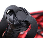 Restraints Spanking Whips, 25Inch Faux Leather Flogger For Adult Bdsm Play, Black And Red