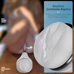 Male Masturbator Realistic Pocket Pussy Vagina Textured With 7.5In Depth Lifelike Soft And Fleshy Texture,Penis Training Masturbators Sex Machine Toy For Men (Transparent)