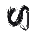 Riding Whip For Couples, Faux Leather Whip For Bedroom Play Black 18"
