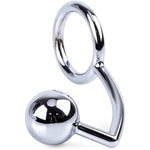 Stainless Steel Ball Anal Plug Metal Lock Ring For Men'S Adult Sex Toys Male Anal Plug Pleasure Toys Accessories(L)