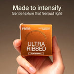 Ribbed Condoms For Men,Texture Natural Latex Condoms With Sillicone Lubricant, Ultra Sensitive Safe Sex Protection–2.12-Inch/54 Mm Diameter (3Count)