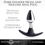 Tailz Dark Invader Metal & Silicone Anal Plug - Small, 1Count