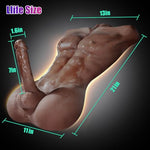 Male Exterior Shape Sex Doll with 7 Inch Erection Penis and 3D Realistic Muscle Design Love Doll for Women with Insertable Anus Hole for Gay Masturbation… Black