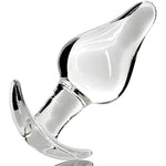 Anal Plug Glass Butt Plug For Comfortable Wear Prostate Massager Sex Toy With Curved Base And Tapered Tip For Men Women Masturbation (L)